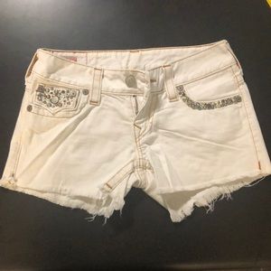 White Denim Shorts
